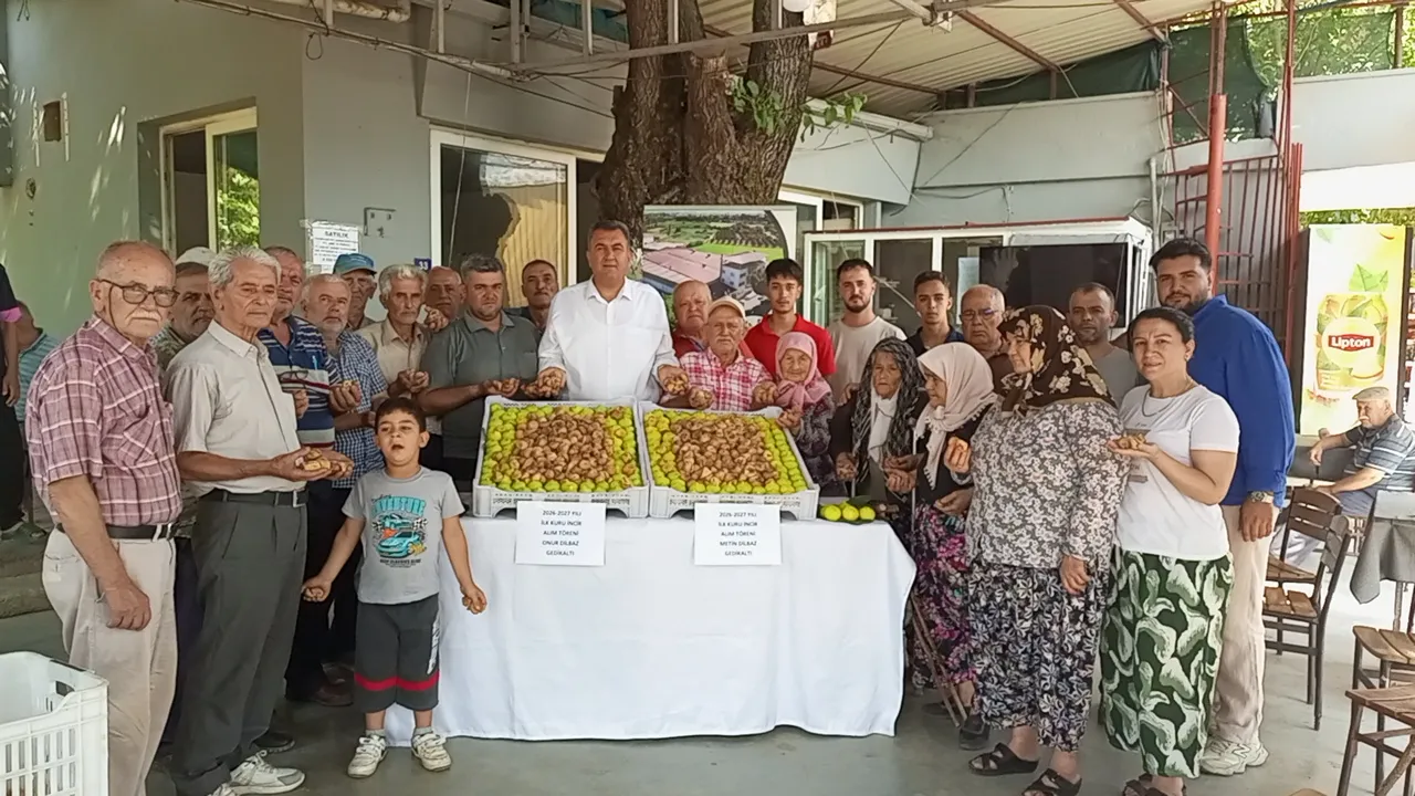 Nazilli'de Sezonun ilk kuru inciri sembolik alımla  başladı