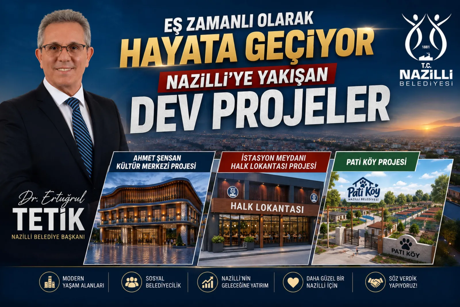 Başkan tetik düğmeye bastı projeler peş peş hayata geçiyor